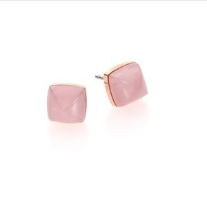 Michael Kors Rose Quartz Pyramid Stud